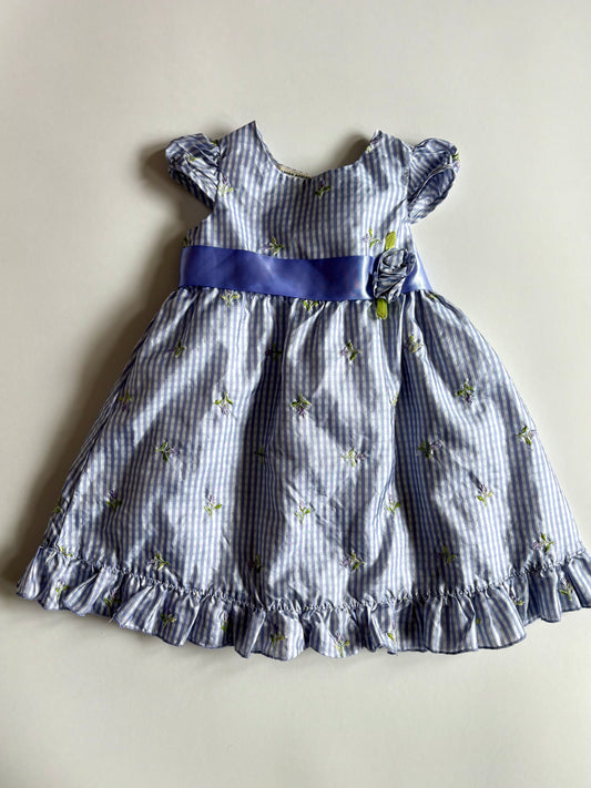 Vintage Laura Ashley Lilac Gingham Dress Size 12 months