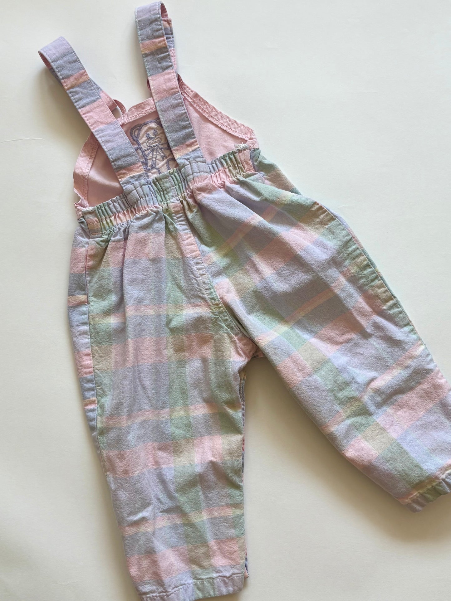Vintage 90s Lee Pastel Teddy Overalls Size 2T