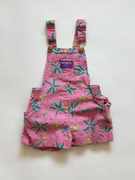 Vintage 80s Oshkosh Tropical Shortalls Size 2T