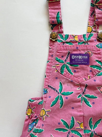 Vintage 80s Oshkosh Tropical Shortalls Size 2T