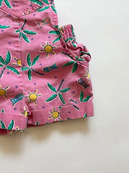 Vintage 80s Oshkosh Tropical Shortalls Size 2T