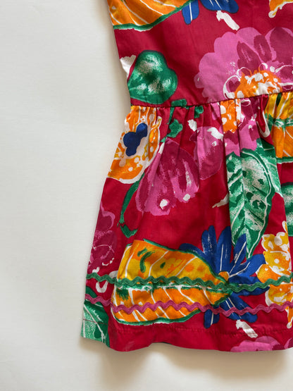 Vintage 90s Rachel's Kids Drop Waist Ric Rac Dress Size 6