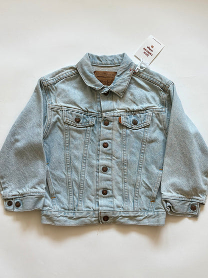 Vintage 80s Levi's Orange Tab Light Wash Denim Jacket Size 6