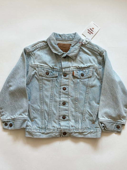 Vintage 80s Levi's Orange Tab Light Wash Denim Jacket Size 6