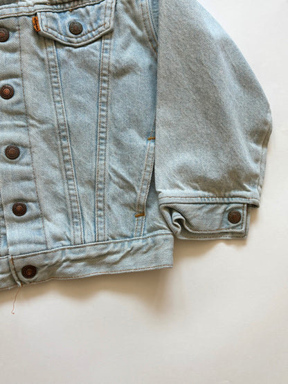 Vintage 80s Levi's Orange Tab Light Wash Denim Jacket Size 6