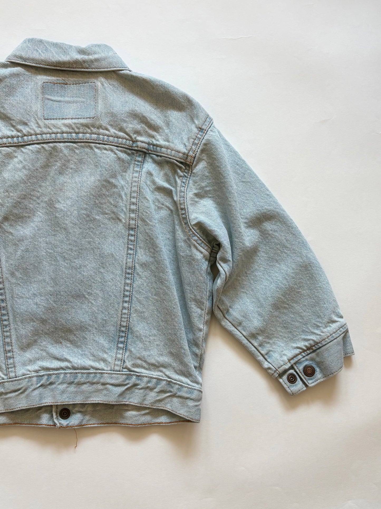 Vintage 80s Levi's Orange Tab Light Wash Denim Jacket Size 6