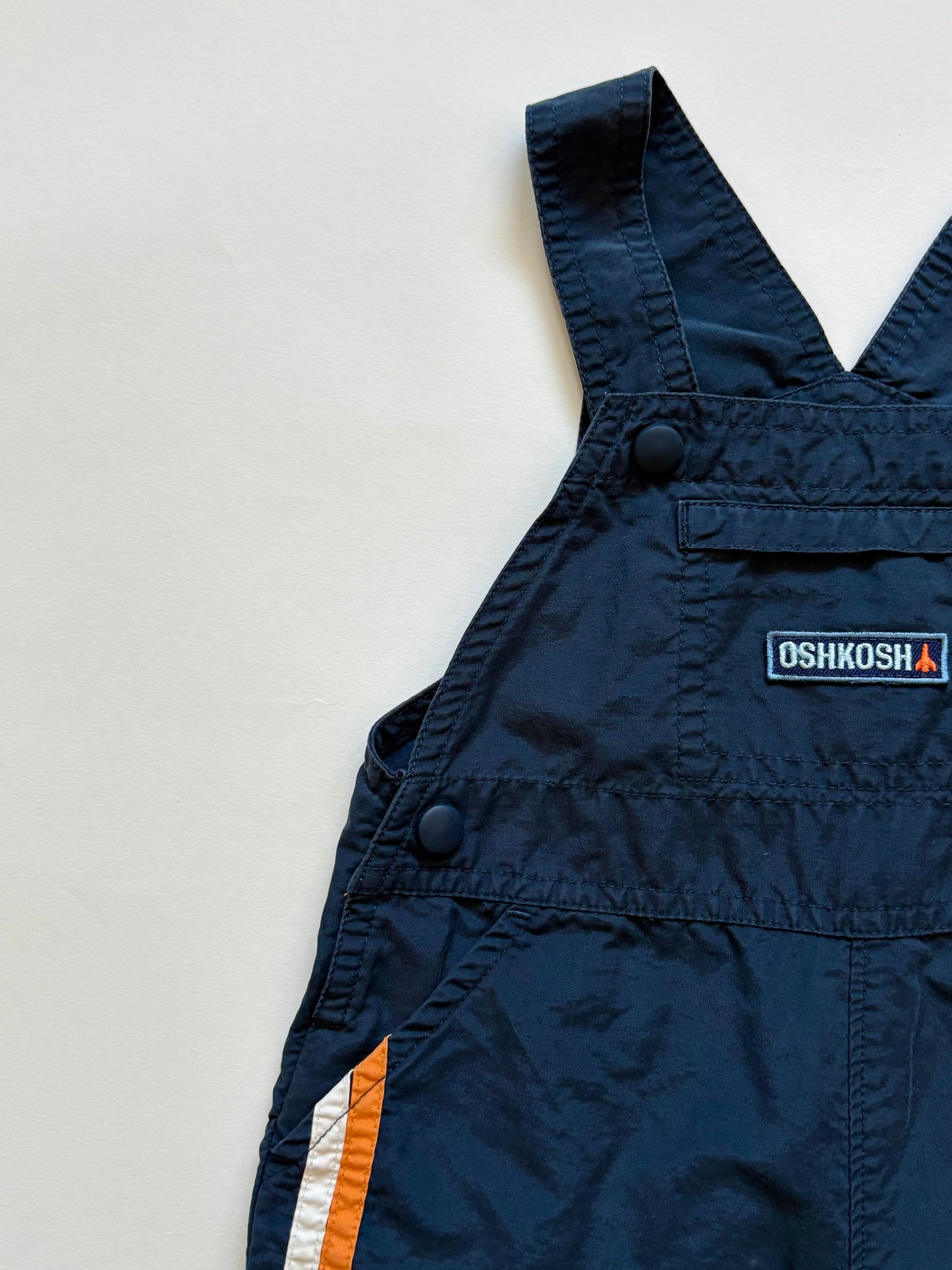 Vintage Y2K Oshkosh Rocket Ship Shortalls Size 18 months