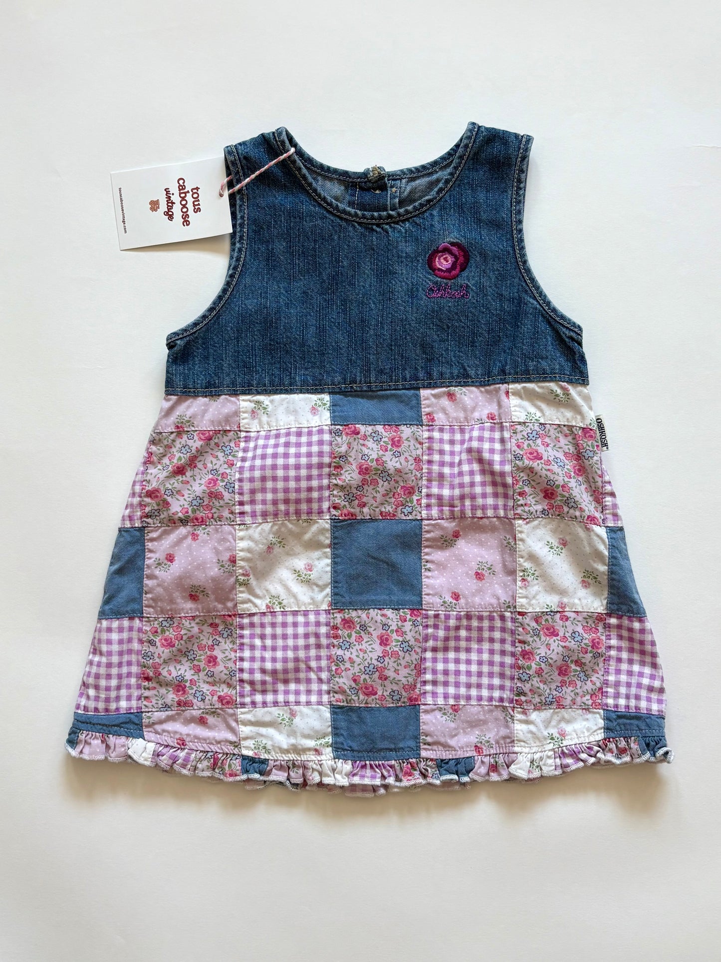 Vintage Y2K Oshkosh Madras Dress Size 18 months