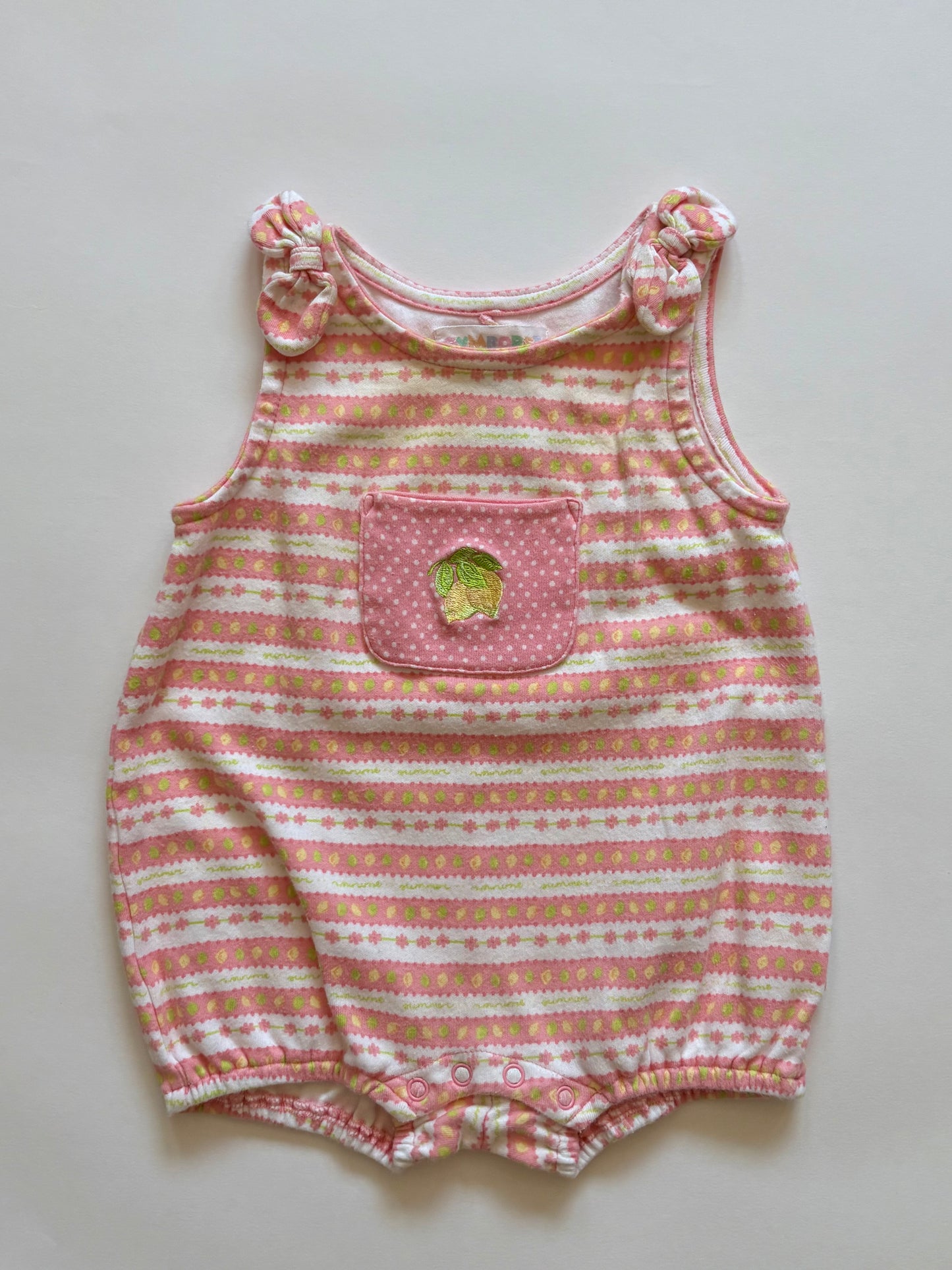 Vintage 90s Gymboree Citrus Bubble Romper Size 6-12 months