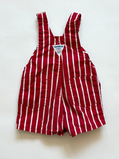 Vintage 80s Oshkosh Red Stripe Shortalls Size 12 months