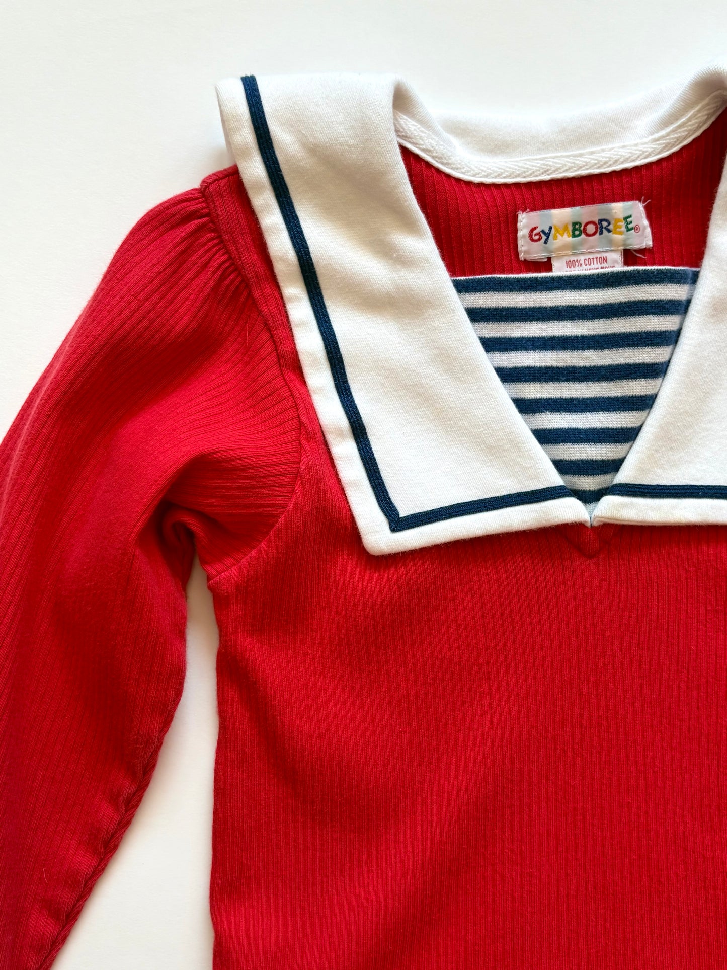 Vintage 90s Gymboree Drop Waist Sailor Dress Size 3T