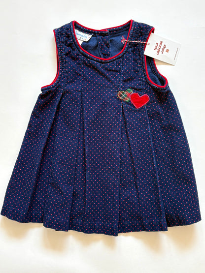 Vintage 90s Samara Corduroy Heart Dress Size 3T