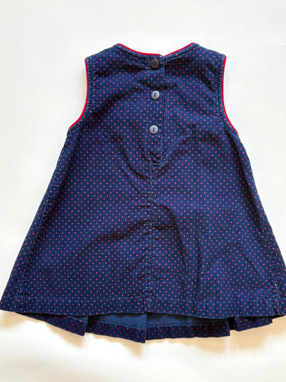 Vintage 90s Samara Corduroy Heart Dress Size 3T