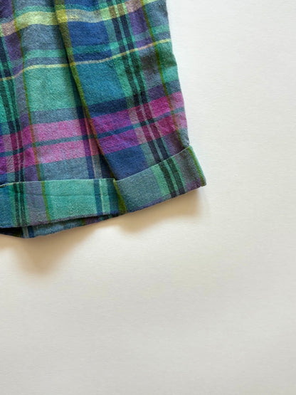 Vintage 80s/90s Kitestring Plaid Pleated Shorts Size 3T