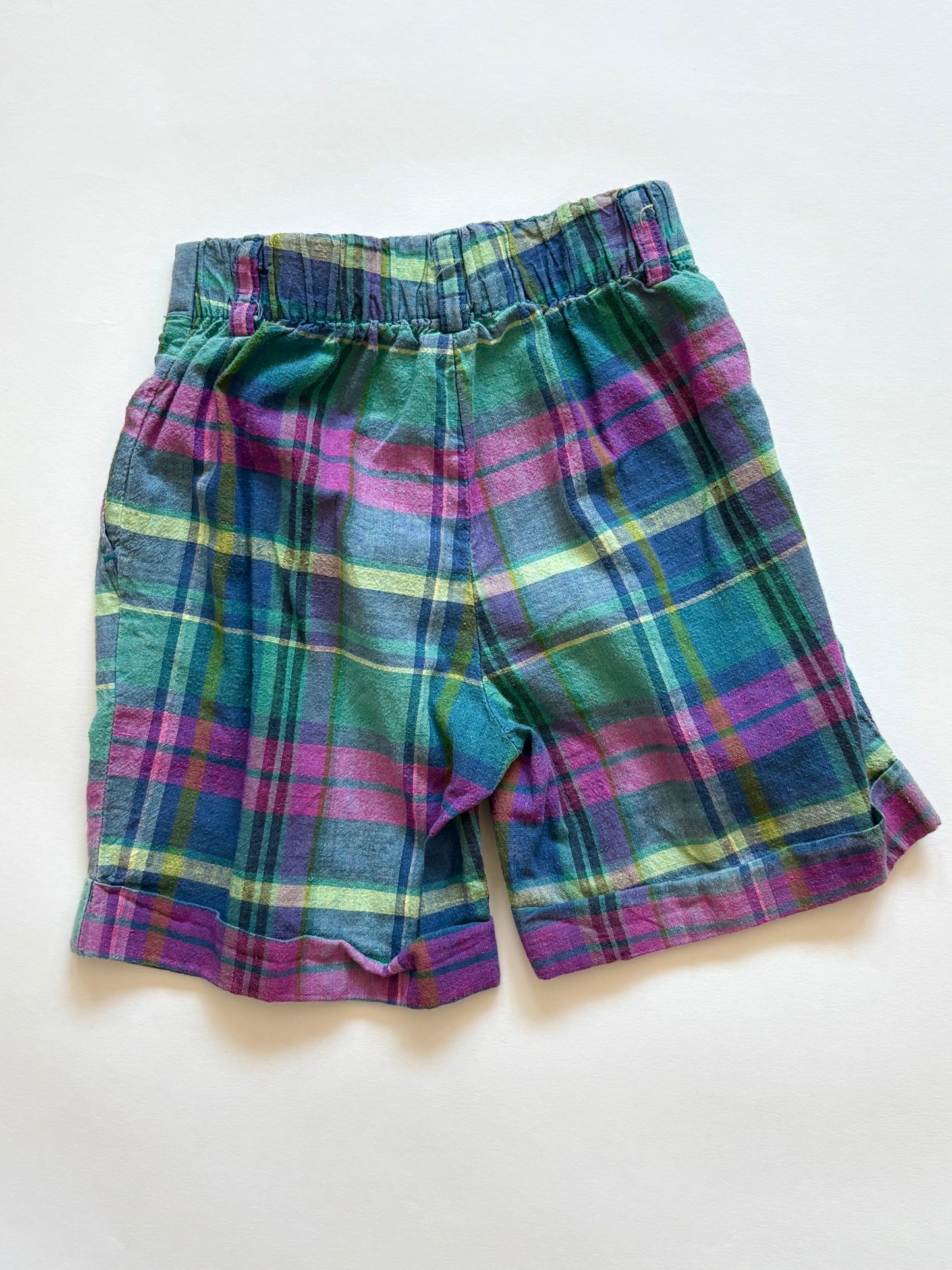 Vintage 80s/90s Kitestring Plaid Pleated Shorts Size 3T