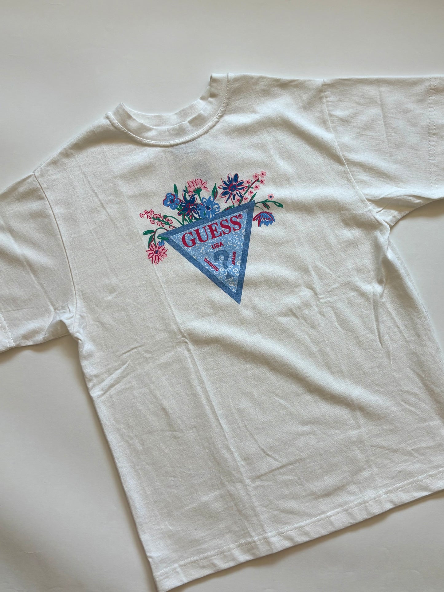 Vintage 90s Guess Deadstock Oversized Floral Tee Size 7