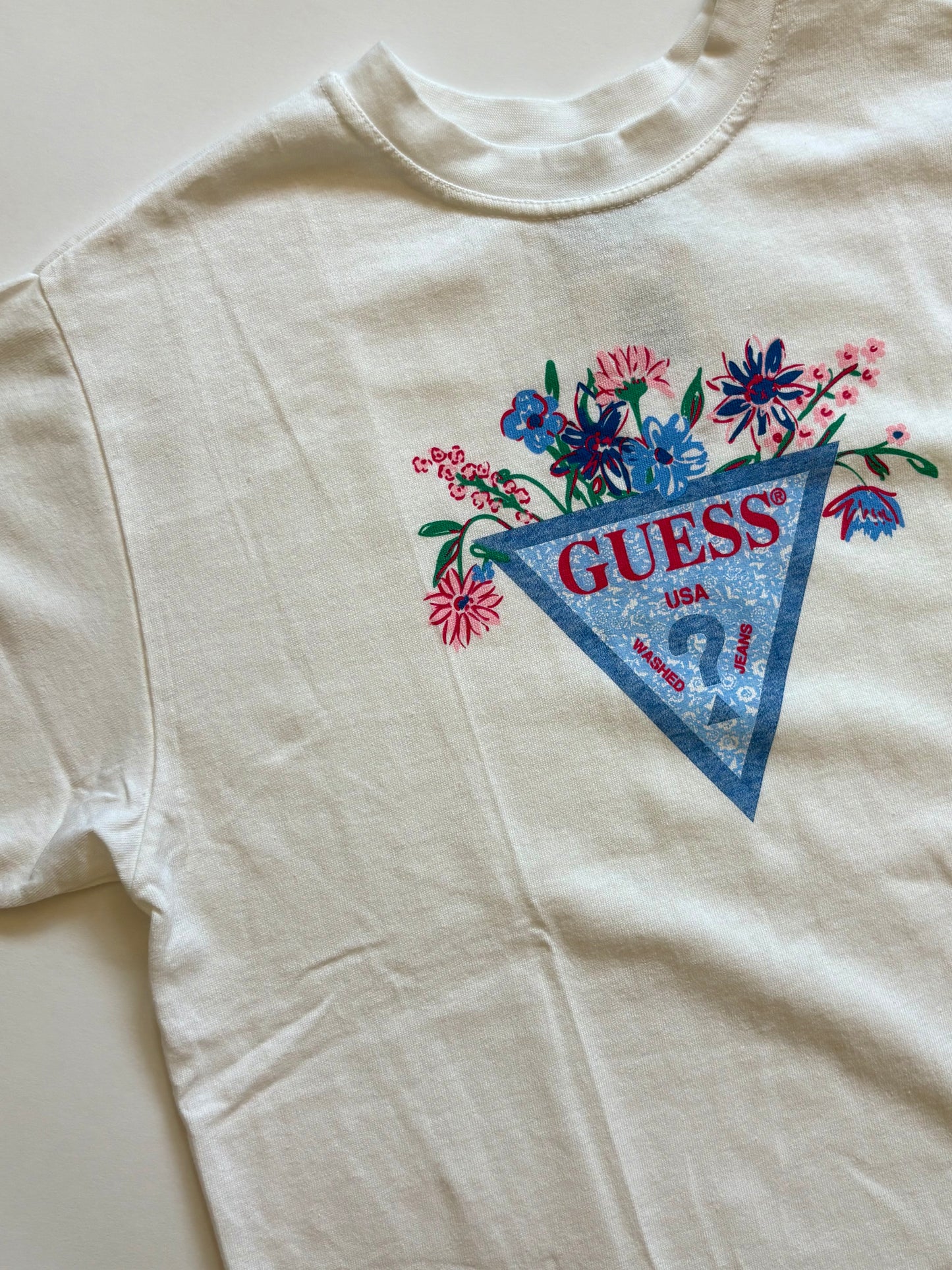 Vintage 90s Guess Deadstock Oversized Floral Tee Size 7