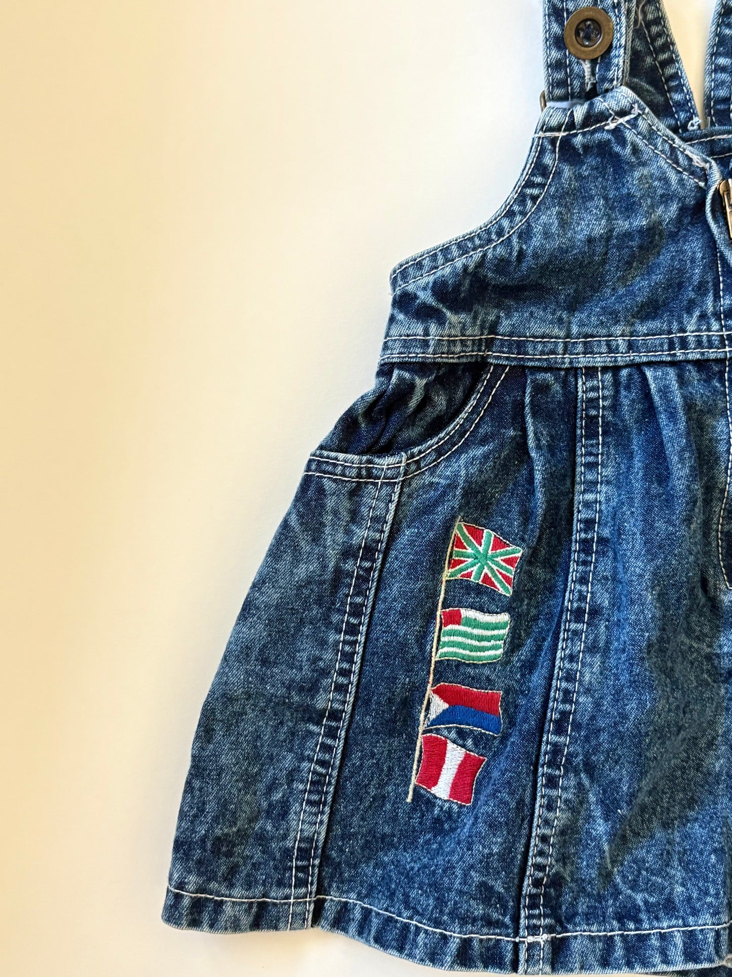 Vintage 90s Nautical Denim Jumper Size 12-18 months