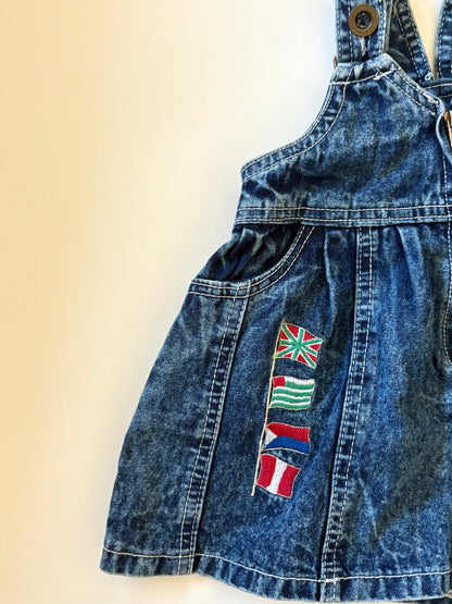 Vintage 90s Nautical Denim Jumper Size 12-18 months