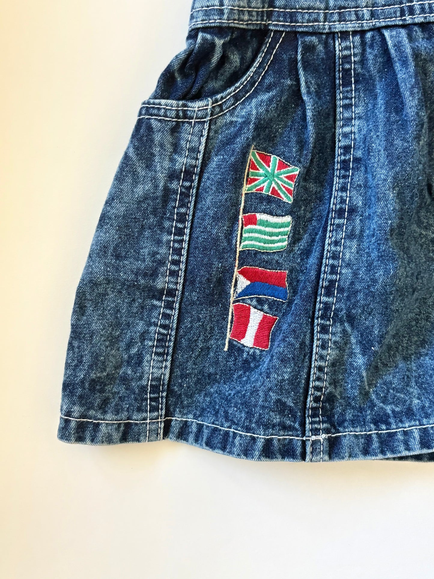 Vintage 90s Nautical Denim Jumper Size 12-18 months