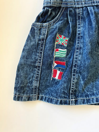 Vintage 90s Nautical Denim Jumper Size 12-18 months