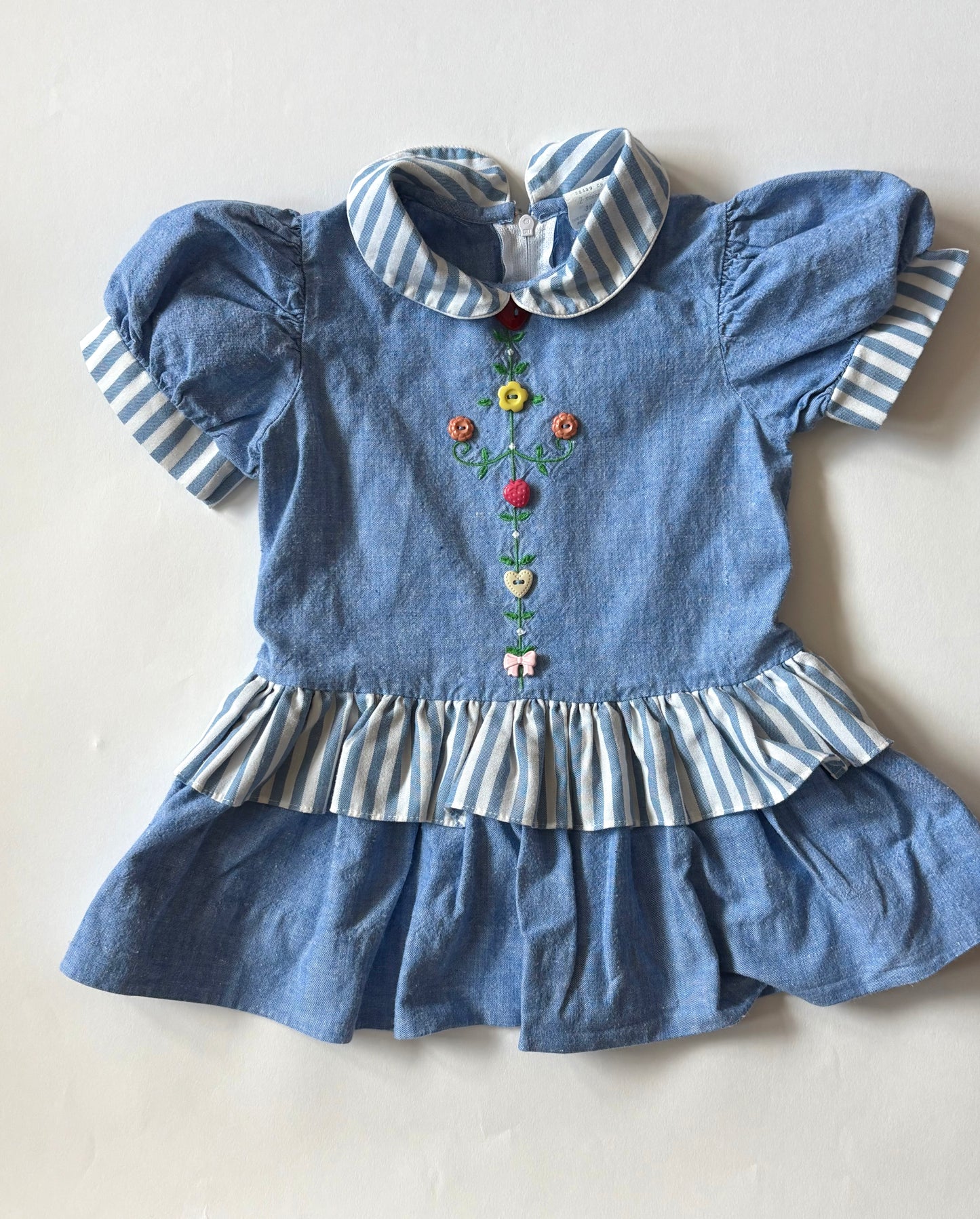 Vintage 80s/90s Collared Peplum Top Size 2T