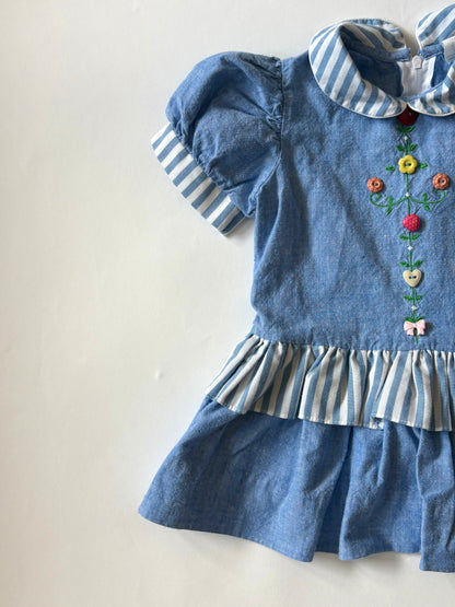 Vintage 80s/90s Collared Peplum Top Size 2T