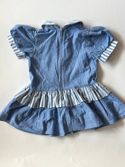 Vintage 80s/90s Collared Peplum Top Size 2T