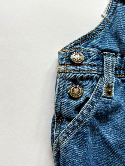 Vintage 90s Disney Pooh Bear Denim Overalls Size 3-6 months
