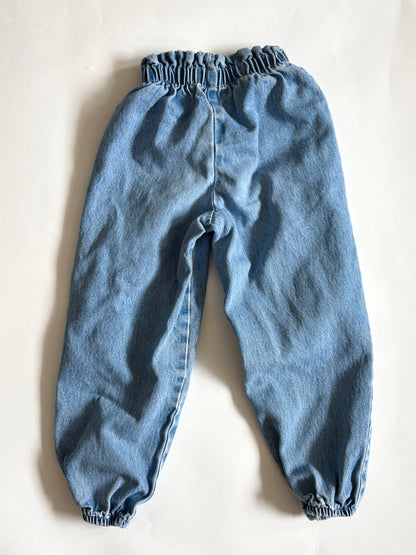 Vintage 80s Cherokee Paperbag Ruffle Jeans Size 4T