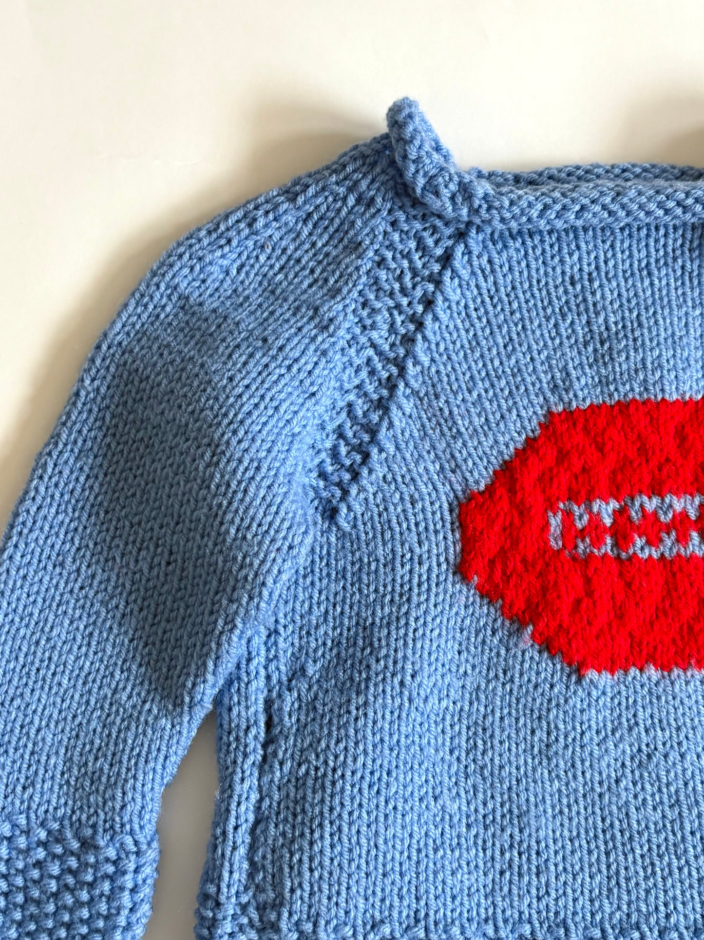 Vintage Handmade Football Rollneck Sweater Size 3T