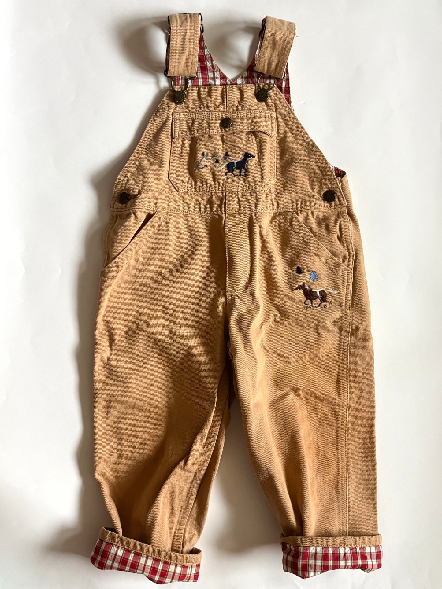 Vintage Y2K Oshkosh Western Overalls Size 3T