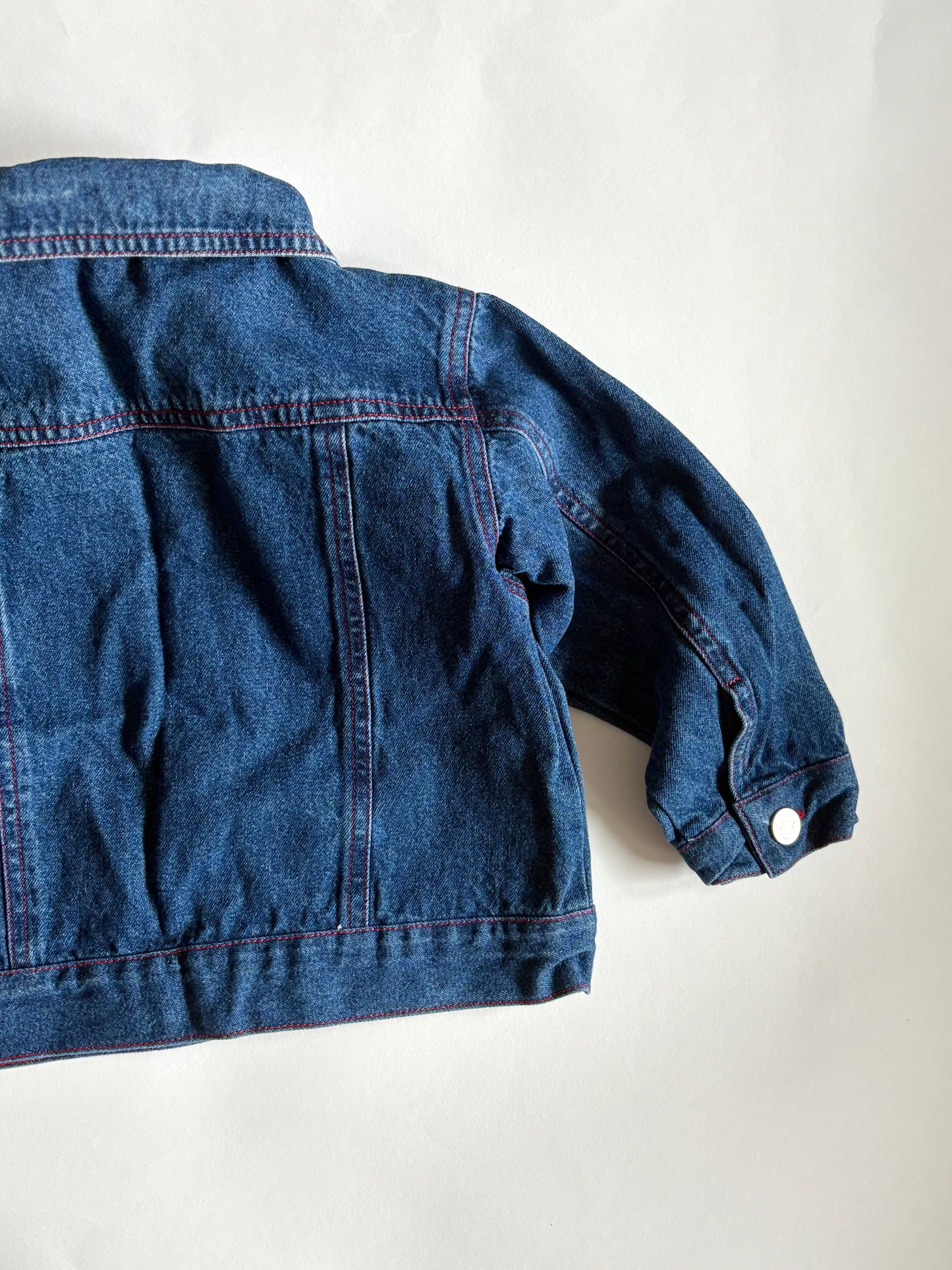 Vintage 90s Mickey Western Denim Jacket Size 2T