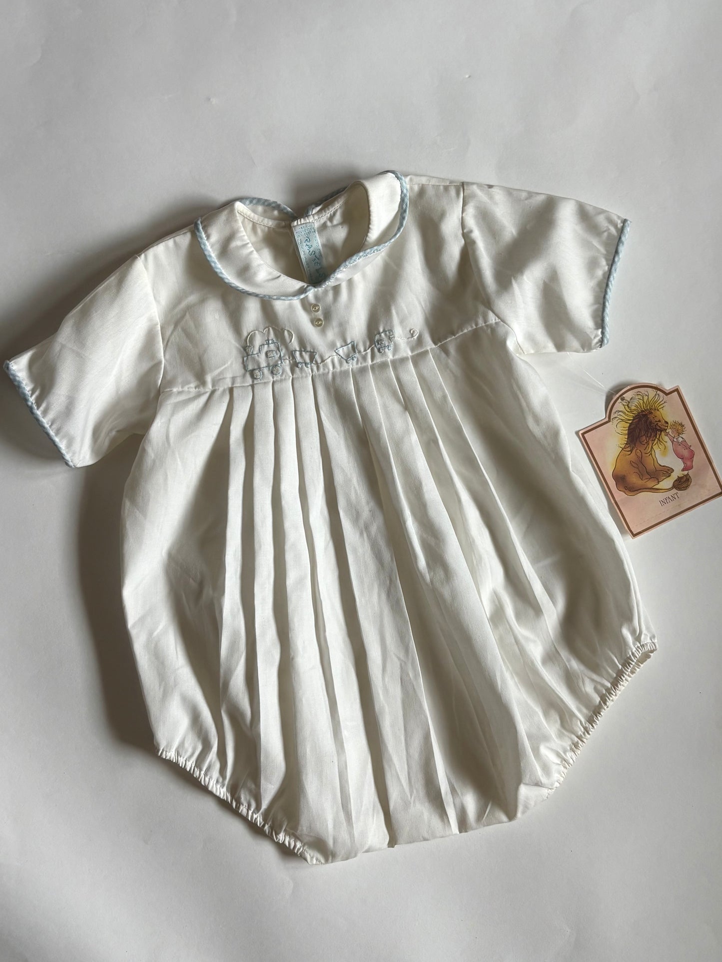 Vintage 80s/90s Deadstock Sears Pleated Train Bubble 2T