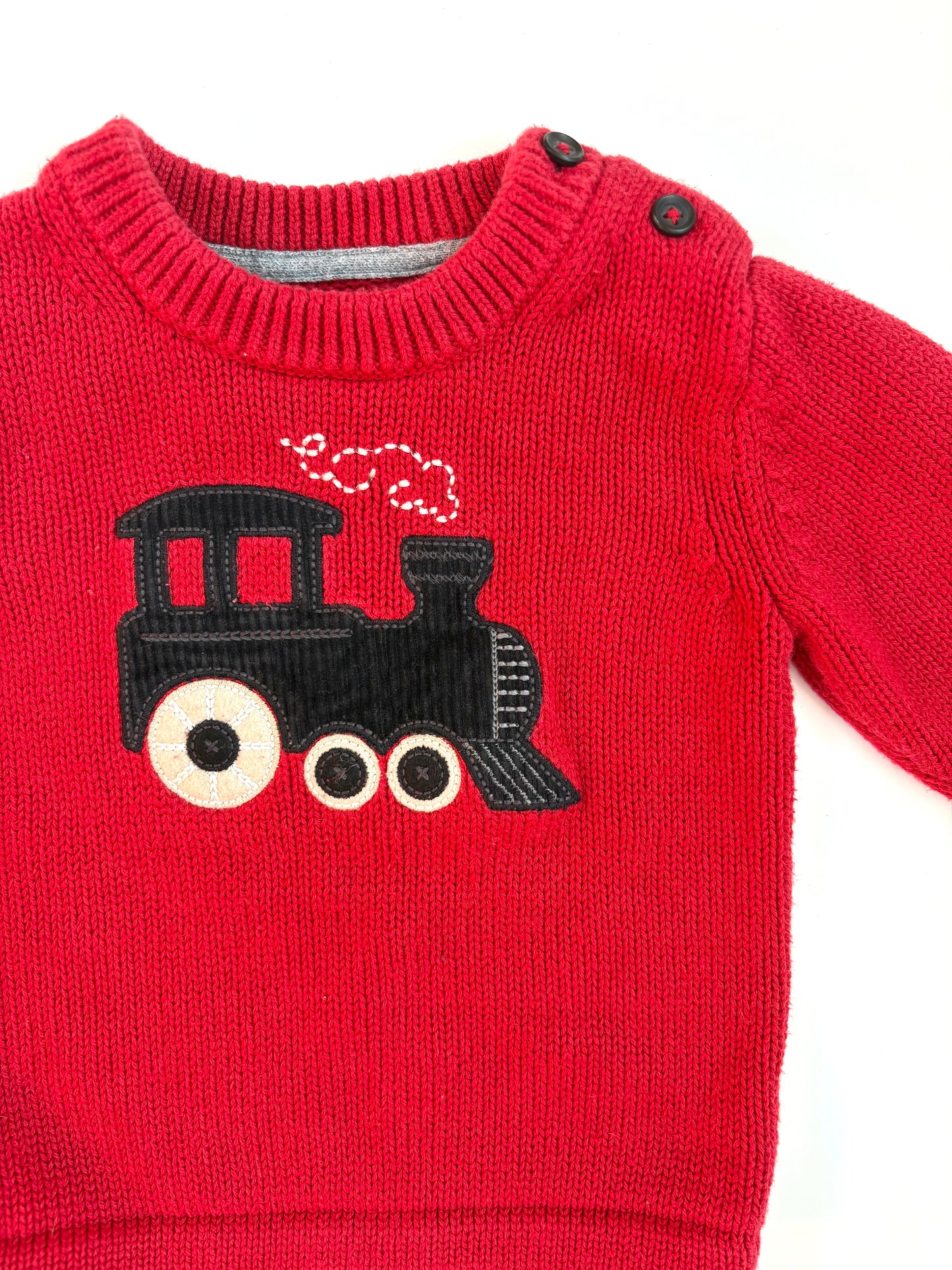 Vintage Oshkosh Y2K Train Sweater Size 6 months