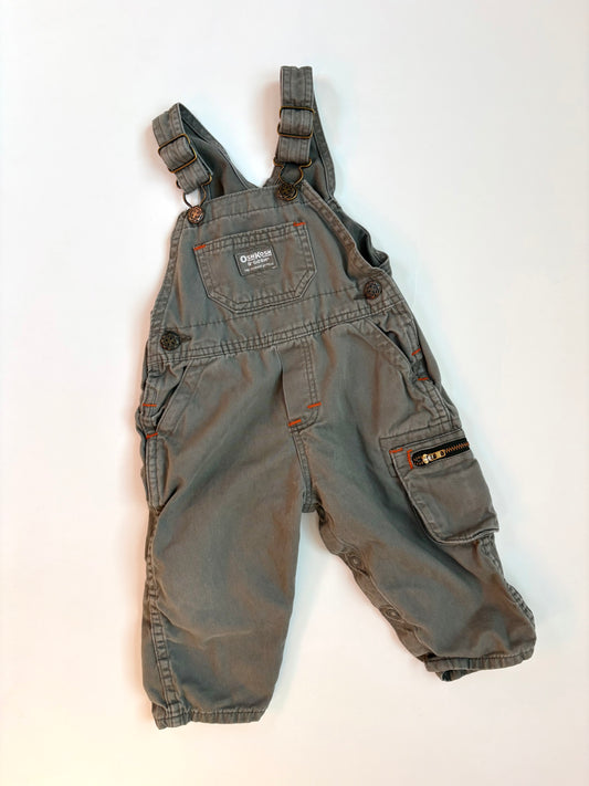 Vintage 90s Olive Work Overalls Size 18 months