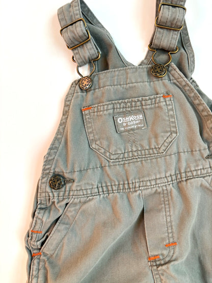 Vintage 90s Olive Work Overalls Size 18 months