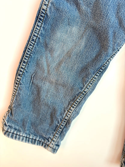 Vintage 80s Pastel Check Lined Overalls Size 3T