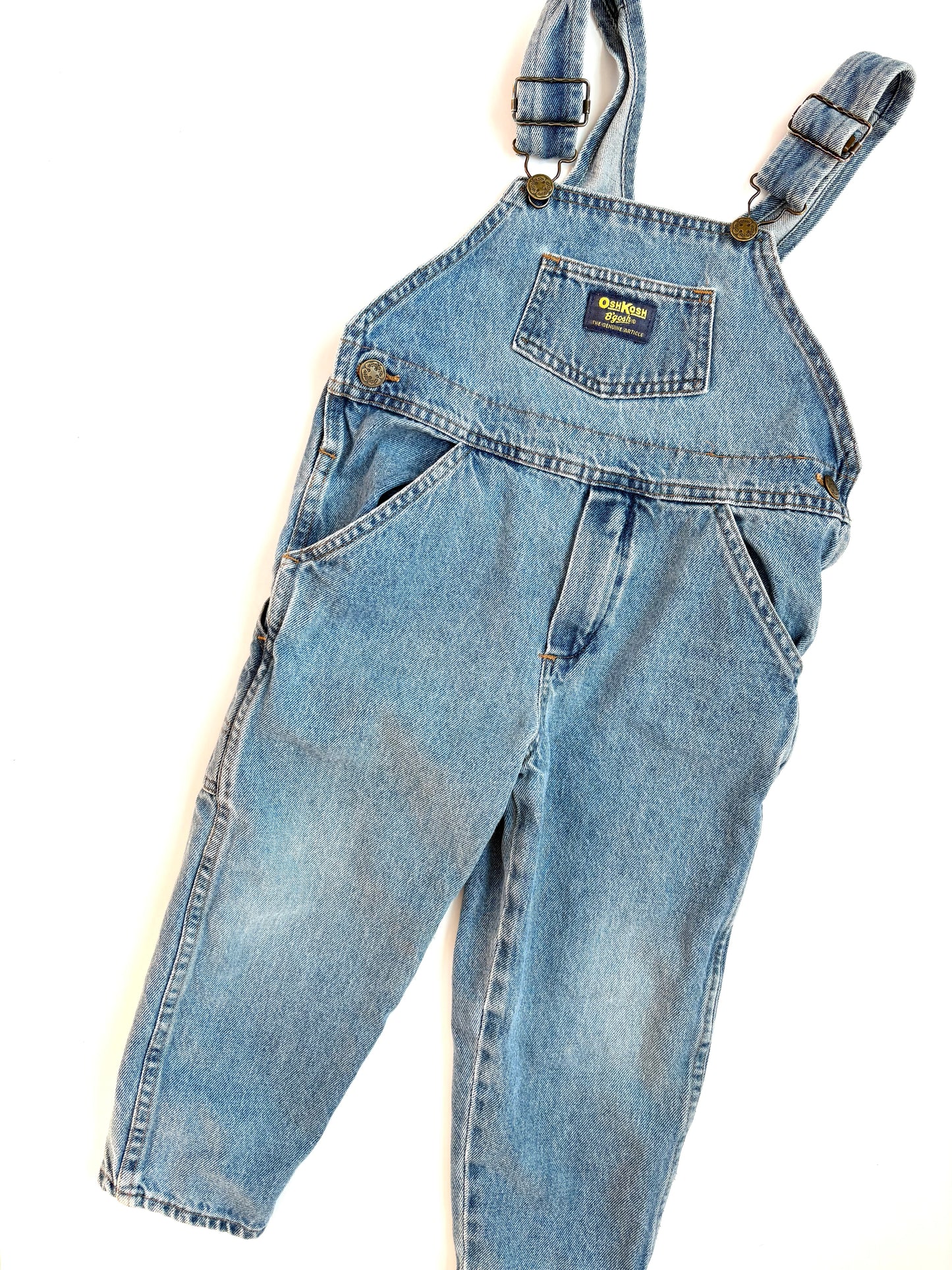 Vintage 90s Oshkosh Classic Denim Overalls Size 4T
