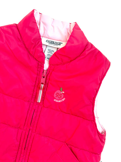 Vintage Oshkosh Y2K Puffy Apple Vest Size 6-12 months