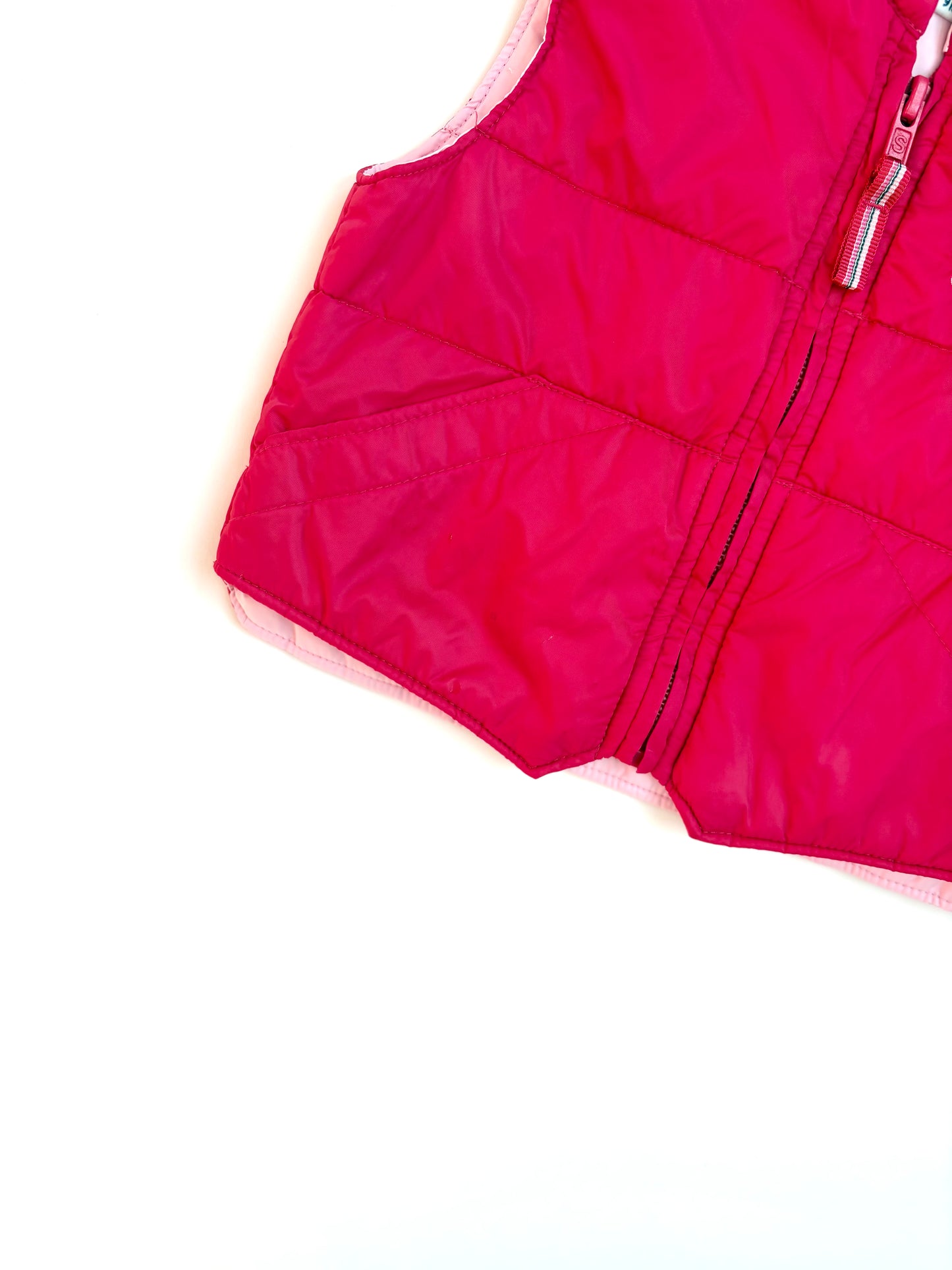 Vintage Oshkosh Y2K Puffy Apple Vest Size 6-12 months