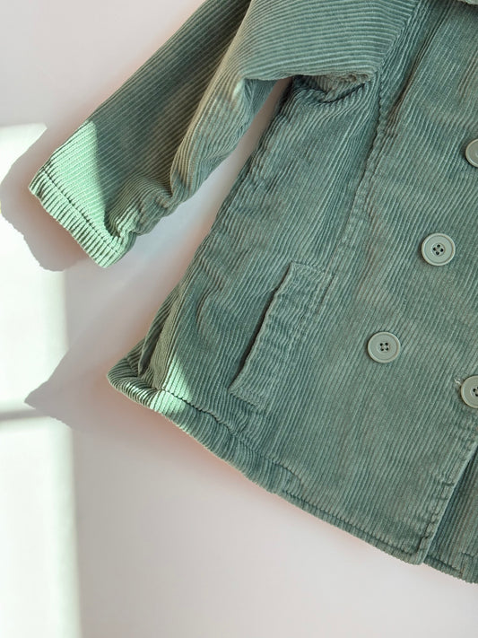 Vintage Y2K Corduroy Pea Coat Size 4T