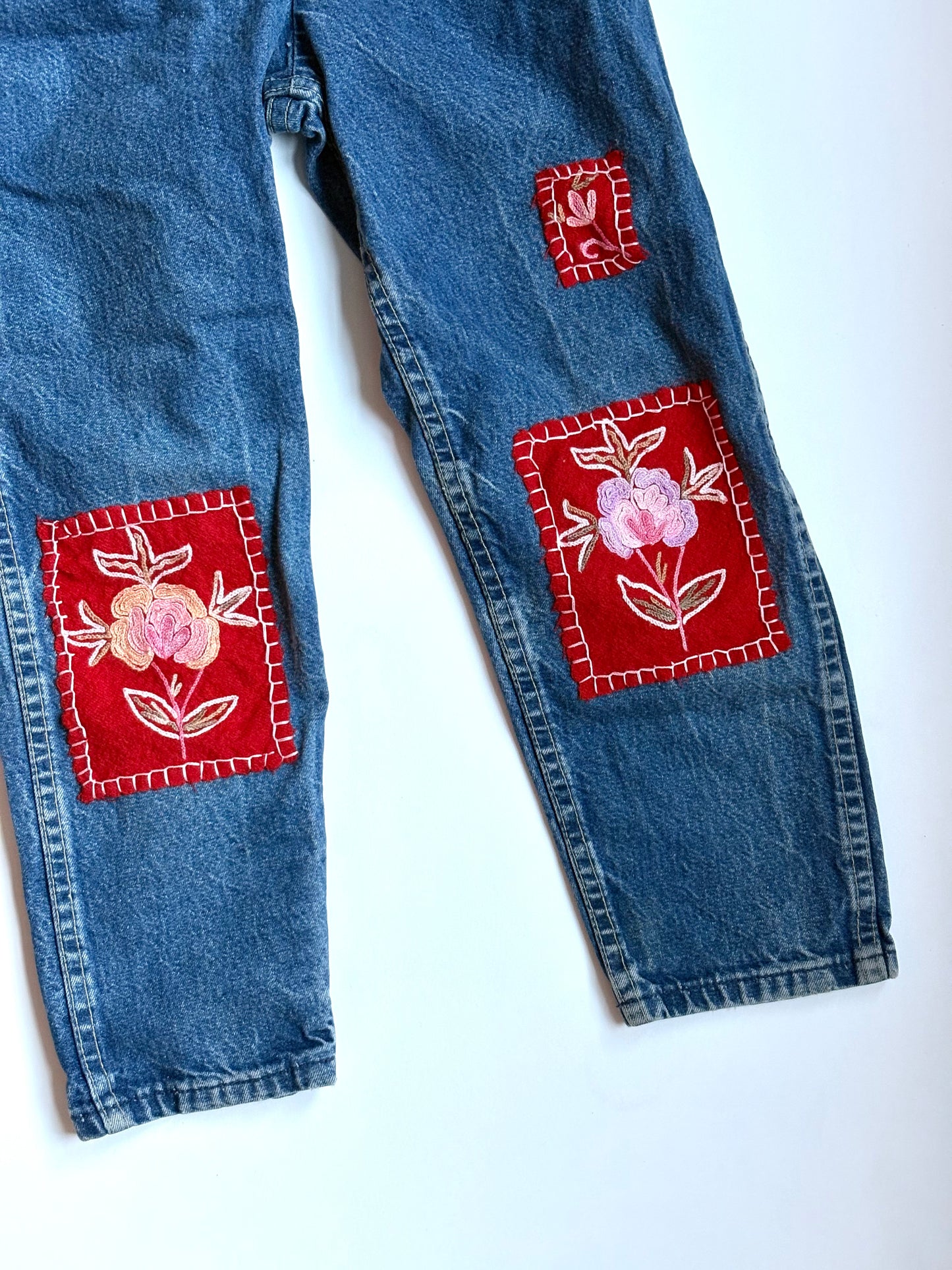 Vintage 80s Oshkosh Denim Overalls w/ TCV Patches Size 6