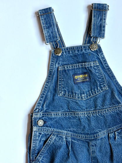 Vintage 80s Oshkosh Denim Overalls w/ TCV Patches Size 6