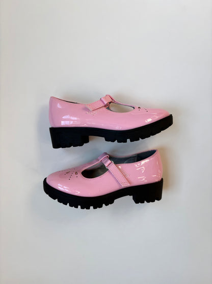Pop Girls Chunky Patent Leather Mary Janes Size 1M