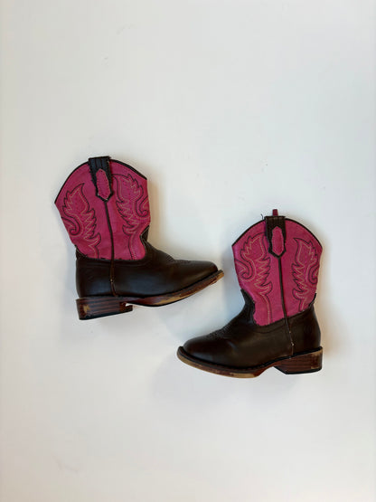 Roper Pink Cowgirl Boots Size 6
