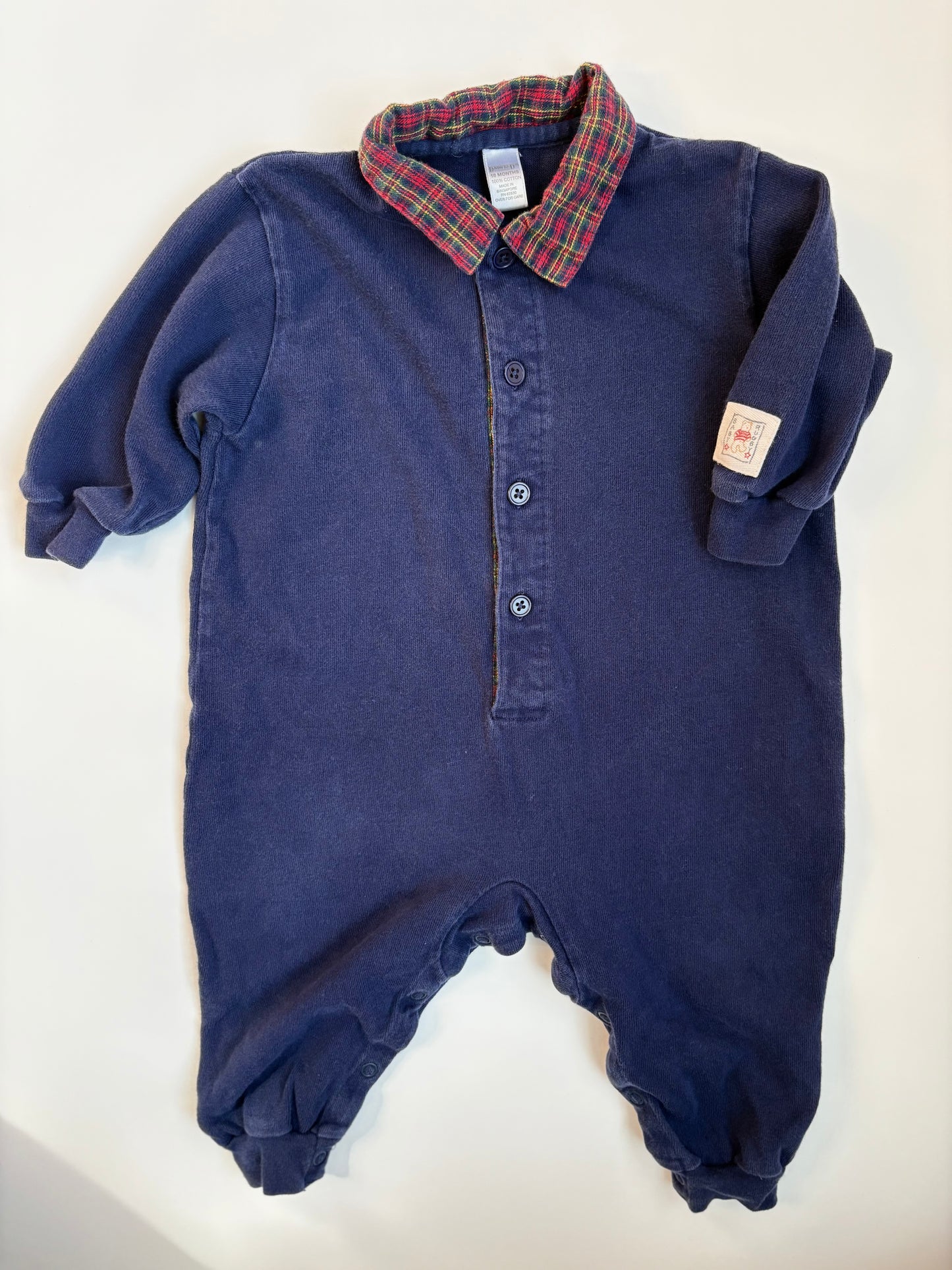 Vintage Lands' End Baby Rugby Romper Size 18 months
