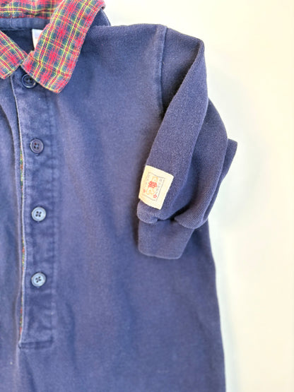 Vintage Lands' End Baby Rugby Romper Size 18 months