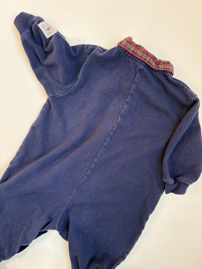 Vintage Lands' End Baby Rugby Romper Size 18 months
