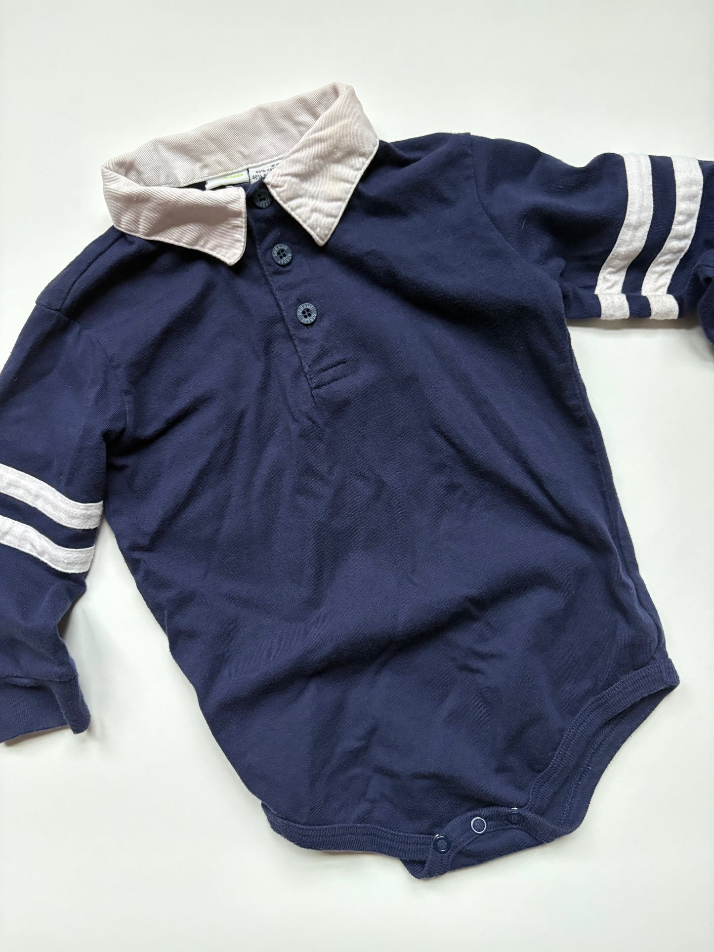 Vintage Sesame Street Brand Varsity Rugby Onesie 18-24 months